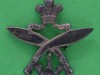 1st Gurkha Rifles boss badge silver ww2. 23x22 mm.