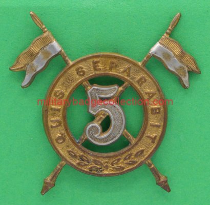 Royale Military Car Grill Badge & Fittings 16 5TH QUEEN'S ROYAL LANCERS B2.3538 