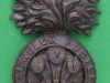 KK 622. Royal Welch Fusiliers. Officers bronce cap badge fold blades with overlay. 26x44 mm.