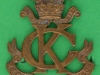 KK 1371. Kings Colonials bronce cap badge. Three lugs 39x52 mm.