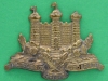 CW191. Kings Own Scottish Borderers post 1887, Collar badge 34x26 mm.