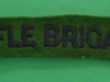 The Rifle Brigade cloth shoulder title.