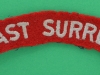 East Surrey Regiment cloth shoulder title. 95x19 mm.