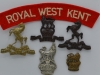 The Royal West Kent Regiment badge group.