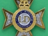 RH43. The Light Dragoons 1992. Officers cap badge. Firmin 42x44 mm.