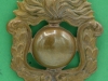 Royal Artillery pouch belt badge brass, flat loops. 46x60 mm