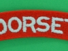 The Dorset Regiment cloth shoulder title. 90x20 mm.