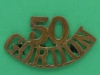 50th Gordon Highlanders, shoulder title. 49 x 29mm.  30$