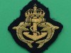 Ubåds emblem guldbroderi april 1974. 50x48 mm