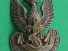 Polish Navy ww2 cap badge. 29x41 mm. Anchor replaced 