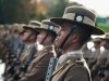 CATTERICK, ENGLAND - NOVEMBER 16:  Gurkha recruits pass out as they complete their military training at Helles Barracks at the Infantry Training Centre on November 16, 2017 in Catterick, England. The recruits passing out today were among five thousand other applicants who took part in the rigorous selection in Nepal in February. The 270 successful applicants started at ITC in February this year and the passing out parade marks the end of their training. Minister for the Armed Forces, Mark Lancaster inspected the recruits.  (Photo by Ian Forsyth/Getty Images)