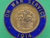 On-war-service-1914-Birmingham.-Mufti-badge-26-mm.