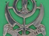Naha Akal Infantry, Sikhs  Khanda emblem and Nishan Sahibs, 33 x 37mm, DC & Son