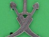 Iraq Levies. 1st Battalion, Cavalry. Officers cap badge in Silver Four lugs 38 x36 mm.