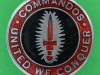 Commandos, United We Conquer. Assosiation mufti badge. No 1745. Fattorini. 25 mm.
