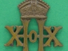 CW36. 20th Hussars collar badge, different crown from cap badge. 30z32 mm.