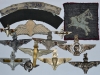 The Parachute Regiment, metal and cloth badges of ww2 reverse.
