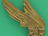 RAF, sweetheart pin (worn by ladies who has a near friend in the RAF, cast brass, safety pin replaced. 26x63 mm.