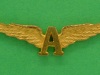 RNAS Volunteer Reserve Officer Wing. Worn on either the sleeve or shoulder boards of the great coat. Has two screws on back. 53x12 mm