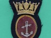 Merchant Navy officers bouillon cap badge without wreath. 36x58 mm.