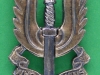 KK 2061. Special Air Service post 1947. Officers silver cap badge. Long lugs 22x41 mm.