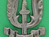 PT82,6, SAS cast metal cap badge, Belgian style 1942, 30 x 45 mm.