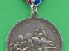 Medalje for Slaget på Rheden den 2. April 1801. Fiendens overmagt tilbagedreven. I sølv 40 mm