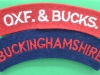 Oxfordshire & Buckinghamshire Light Infantry and Buckinghamshire Battalion cloth shoulder titles.