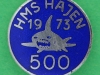 HMS Hajen 1973 (500) svensk ubådspin. Sporrong 17 mm
