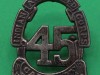45th Cavalry, Indian Armoured Corps 1941-1946 Cap badge,26x31 mm