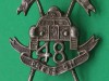 48th Cavalry, 1941-1943 Cap badge, motto, Press On. 29x42 mm